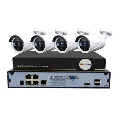 OEM ODM factory 4channel POE NVR kit POE NVR+ POE camera security system