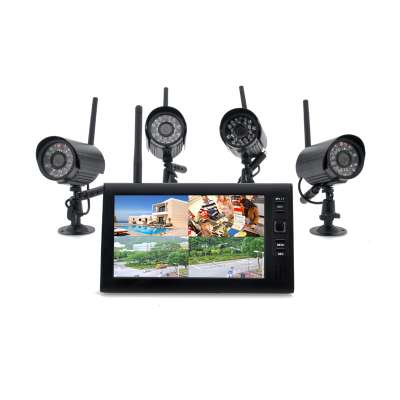 Spy 2.4G Wireless 7 Inch DVR with 4 IP Cameras Kit Retail Box